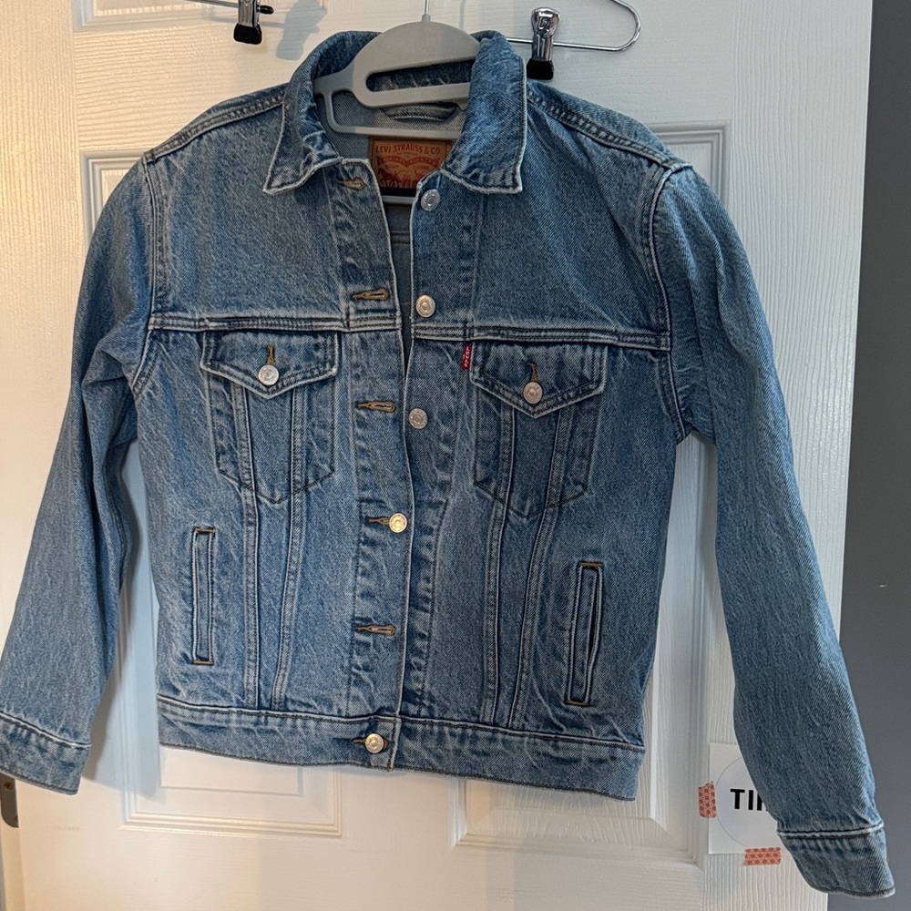Levi's Ex-Boyfriend Trucker Jacket Womens XS Blue Denim Jean